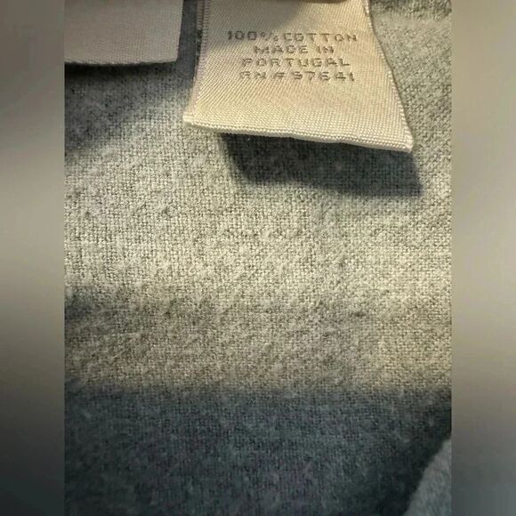 J. Jill Cotton Blouse with Floral Embroidery | Light Blue-Gray | Size M - Picture 5 of 9